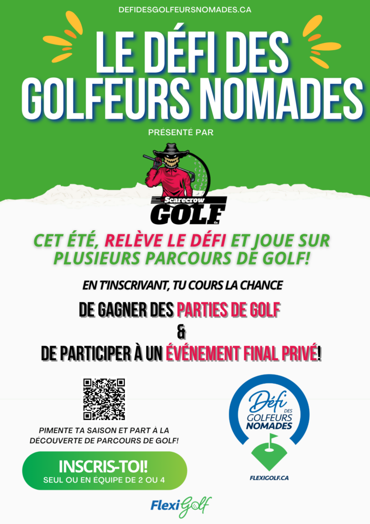 L'inscription pour le défi des golfeurs nomades 2025!