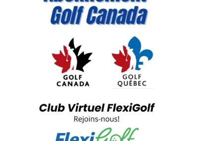 Abonnement Golf Canada- Tarif exclusif – Club virtuel FlexiGolf