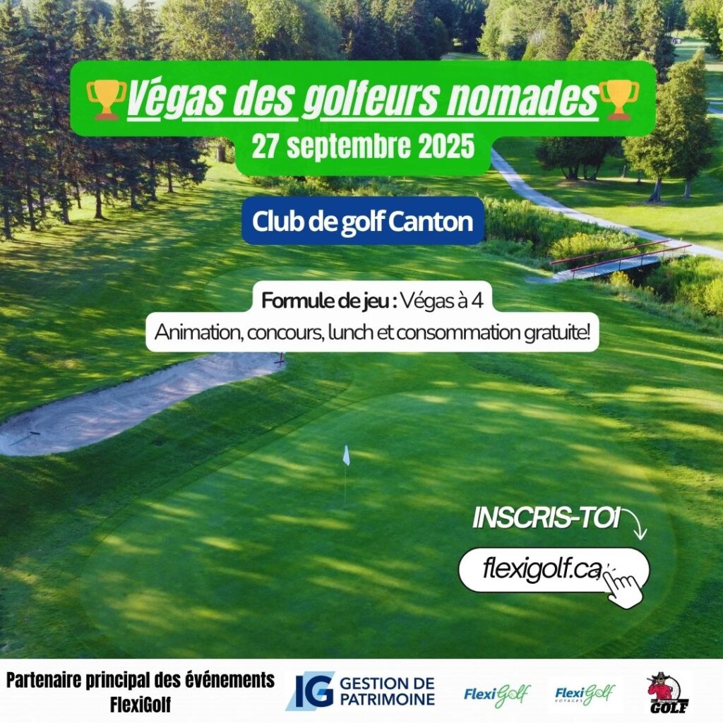 27 septembre 2025 (nouvelle date) - Vegas des golfeurs nomades - Club de golf Canton