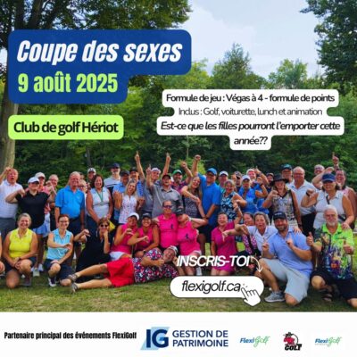 9 août 2025 - Événement golf : La Coupe des Sexes (comme à la fureur!) au Club de golf Hériot