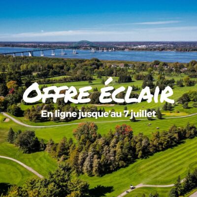 Vente éclair jusqu'au 7 juillet - Club de golf Godefroy - 2 joueurs avec voiturette (samedi et dimanche après 12h30)