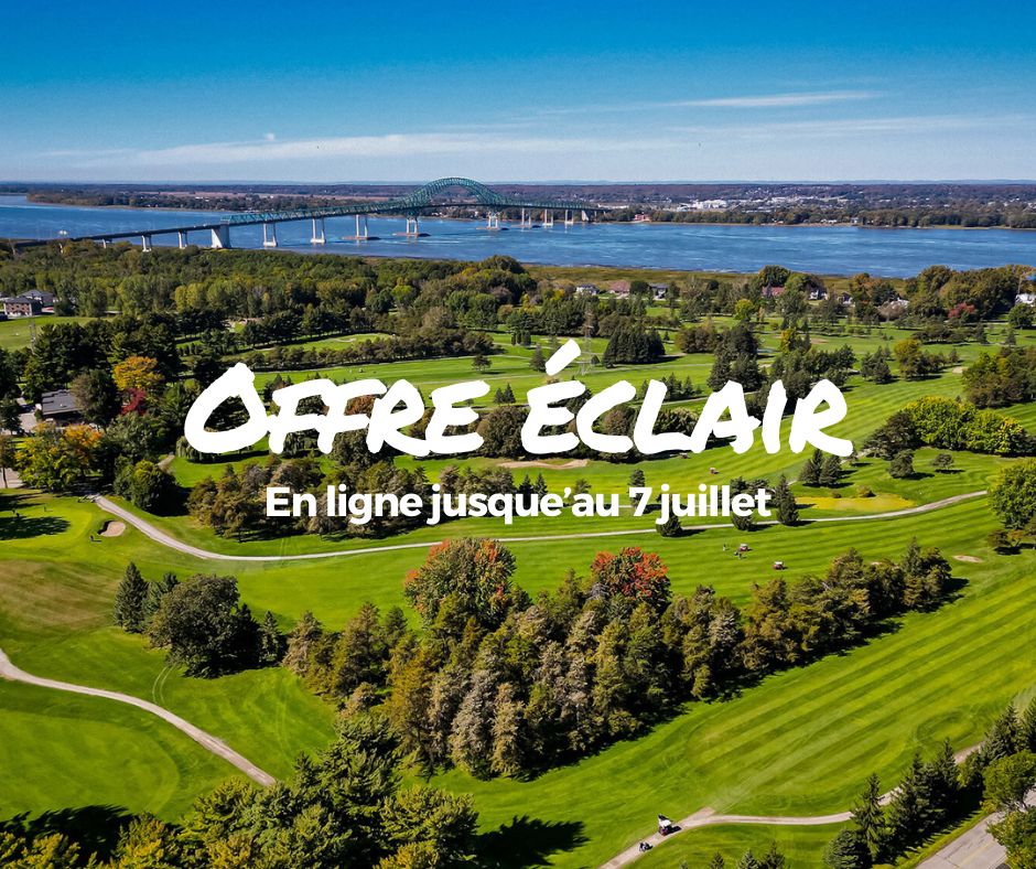 Vente éclair jusqu'au 7 juillet - Club de golf Godefroy - 2 joueurs à pied (samedi et dimanche après 12h30