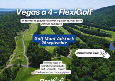 26 septembre – Vegas à 4 de FlexiGolf au Club de golf Adstock