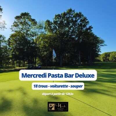Club de golf Le Portage - 18 trous - Voiturette - Souper Pasta Bar Deluxe - Valide les mercredi de la saison 2026