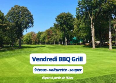 Club de golf Le Portage – 9 trous – Voiturette – Souper Vendredi BBQ Grill – Valide les vendredis de la saison 2026